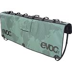 EVOC TAILGATE PAD for safe bike transport on pick-up trucks (secure fixation of up to 6 bikes, access to the tailgate lever, protection for pickup and bike, size: XL), Olive