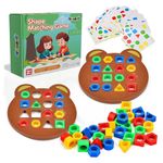 Kidology Geometric Shape and Color Matching Puzzle Board Game for Kids 3+ Years | Sensory Educational, Fun and Learning Toy for Children | Ideal for Gifting (Without Bell)