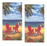 Boston International Coastal Christmas Hand Towels Decorative Paper Hand Towels for Bathroom Guest Towels Disposable, Beach Bathroom Decor Pak 32