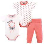 Yoga Sprout Baby Bodysuit Pant 3 Piece Set, Dream Catcher, 3-6 Months (6M)