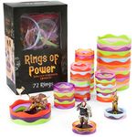 Rings of Power Tabletop Condition Markers RPG Board Game Accessories Colorful Ring Set for DND & More Strategy Games - 72 Pieces, Standard & Mini Size