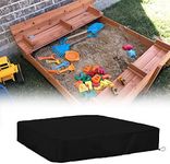 StorMaster Square 4x4 Sandbox Cover for 47x47in Kids Large Wooden Sand Box Waterproof Dustproof Sandpit Pool Cover with Drawstring