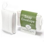 Soap Envelope soap bag 100% Recycled & Made in Canada - Soap Saver Pouch, Loofah bath scrubber for Bar Soap + Gentle Exfoliator (1-Pack)