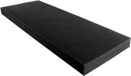 FoamTouch 1" Thick x 24" Wide x 72" Long Charcoal High Density Foam, Ideal for Foam Padding, Seat Replacement, Chair Cushion Replacement, Wheelchair Seat Cushion and More