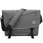 OIWAS Messenger Bag Men Satchel Bags for Men15.6 Inch Laptop Bag Men Shoulder Bag Briefcase Crossbody Canvas School Women Grey