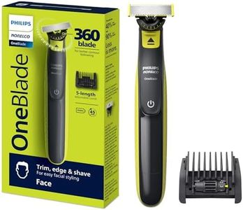 Philips Norelco One 360 Hybrid Face, Electric Beard Trimmer and Shaver, with 360 Technology, 1x 360 for Face, 5in1 Adjustable Comb, Model QP2724/90