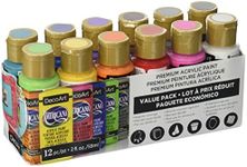 DecoArt Americana Acrylic Paint Value Pack 12pc, 2 Fl Oz (Pack of 12)