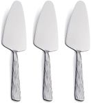 Seeshine Silver Cake Server, 9.3-inch Stainless Steel Pie Server, Pizza Server of 3, Pie Server Spatula, Cake and Pie Servers, Dishwasher Safe