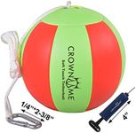 CROWN ME Tetherball Ball and Rope Set- Tetherball Ball with Rope and Carabineer Hoop