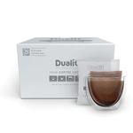 50 Premium Decaf Coffee Bags by Dualit - Compostable Coffee Bag with Recyclable Sachet For Easy, Mess Free Coffee On The Go - Individually Wrapped for Freshness - Decaf