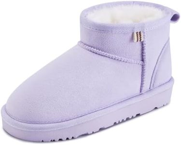Stelle Kids Snow Boots Girls Boys Winter Ankle Boots(Lavender,11ML)