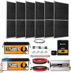 [Ultra] ECO-WORTHY 1200W 24V 5.52KWH Lithium Battery Solar System Off Grid:6pcs 195W Solar Panels+2Pcs 12.8V 280Ah Lithium Battery+60A MPPT Charge Controller+3000W Pure Sine Wave Inverter