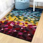 Carpet For Living Room Hand-Tufted Modern Design Carpet- 1 Inch Thickness (Multi Color, 7 x 10 Feet, Woollen)