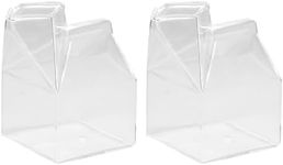 Gsycle 2PCS Glass Milk Carton, Clea