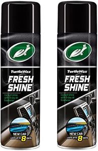 Turtle Wax Fresh Shine Interior Plastic & Dashboard Cleaner with Air Freshener New Car Scent 500ml x2 - Removes Dirt, Dust & Residue from Car Interior Plastic for a Glossy Shine & New Car Smell