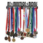 RUNWYND My Marathon Metal Medal Hanger Big Size - Black (51 cm x 12 cm)