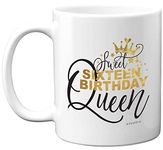 16th Birthday Mug for Girls Her - Sweet 16 - Happy Sixteenth Gift 16 Birthday Girl for Daughter Granddaughter Niece Sister Friend Cousin Female Gifts 11oz Ceramic Dishwasher Safe Coffee Mugs