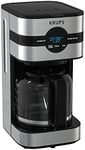 KRUPS Newer Model Drip Coffee Maker, 10-Cup, Black & Stainless Steel