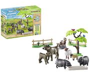 Playmobil 71307 Country Animal Set with Paddock, with lovingly designed farm animals like cows, goats, sheep, and pot-bellied pigs, fun imaginative role play, playsets suitable for children ages 4+