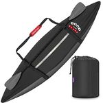 Rosefray 600D Waterproof Kayak Cover ,Comfortable Shoulder Strap, Heavy Duty Marine Canoe Cover with Paddle Holder, UV Resistant, Dustproof Fishing Boat Cover for Outdoor Storage-Gray，S (9.3-10.5ft)