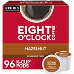 Eight O'Clock Coffee Hazelnut, Flavored, Medium Roast Coffee, 96 Count