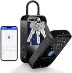 LOQRON Smart Key Box - Advanced Fingerprint Recognition, App Control, Manual Keys, Access Card - Weatherproof, Wall Mounted & Door Hanging for Home, Airbnb, Realtor and Office