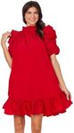 Mud Pie Women Roosevelt Party Dress Red