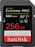 SanDisk Extreme Pro SDXC UHS II V90 SD Card 256GB, 300MB/s R, 260MB/s W for 8K and 4K Video