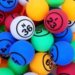 MR CHIPS Professional Ping Pong Balls/Bingo Balls - Single Number Matte Finish - Multicolor