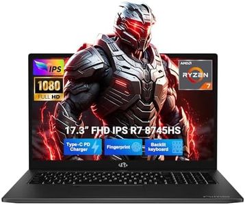 NIMO 17.3" IPS-Gaming-Laptop, AMD Ryzen 7 8745HS Up to 4.9GHz Beat R9 7940HS 32GB RAM 1TB SSD Radeon 780M-Graphics, Backlit Keyboard Fingerprint, Win 11 PC for Work & Play 2-Yr Warranty