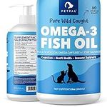 PETPAL - Pure Wild Caught Fish Oil for Dogs & Cats - All Natural, Sustainably Caught, Supports Joint Function, Pet Immune & Heart Health, Healthy Skin & Coat - Omega 3,6,9 Super Food (8oz / 240mL)