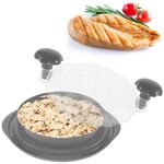 Chicken Shredder Tool with Clear Lid Ergonomic Handle Non-Slip Chicken Breast Shredder Efficient Meat Shredder Tool Twist BPA Free Chicken Shredder Machine Dishwasher Safe for Pulled Pork Chicken Sal