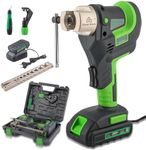 Rogvoc Power Flaring Tool Kit for 1/4" - 3/4" HVAC Cordless Flare Tool with Metric and Imperial Integrated Clamps 45° Eccentric Cone for Copper Aluminum Pipe with Deburring and Cutter Tool