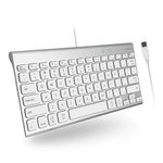 Macally Wired Keyboard for Mac | Compatible Apple Keyboard (78 Keys) External Keyboard for MacBook Pro/Air, iMac, Mac Mini/Pro - Plug and Play USB Computer Keyboard