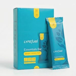 Meal Replacement Bar by LyfeFuel - Vegan Protein Bar Packed with Organic Superfoods, Fiber & 21 Essential Nutrients from 100% Plant Based Whole Foods (Lemon Ginger Tart - Box of 10) Gluten Free, Paleo