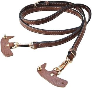 XKE-X Strap Kit Replacement, Adjustable Leather Handbag Crossbody Shoulder Bag Strap Compatible with Long cham Le P-lia-ge Mini Pouch Women(Brown Gold)