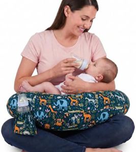 LLCJYYCY Nursing Pillow, Breastfeeding Pillow with Safety Buckle - Upgraded Design for Breastfeeding & Bottle Feeding, Large Size for Tummy Time & Sitting Support, Breathable Washable Cover