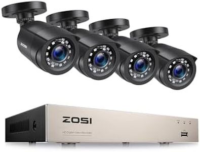 ZOSI 8CH 3K Lite Home Security Camera System,AI Human Vehicle Detection,Night Vision,4pcs 1080P Indoor Outdoor Surveillance Cameras,H.265+ 8Channel CCTV DVR Recorder for 24/7 Recording