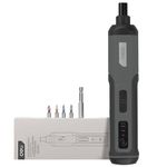 Deli DC160 4V 300RPM Cordless Screwdriver Set 2000mAh Li-Ion Reversible Driver with 5-piece Screw Bits LED Worklight 5N.m Max Torque & Type-C Charging Port for DIY & Home Use