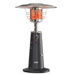 EAST OAK 11,000 BTU Patio Heater Tabletop Outdoor Heater, Mini Portable Propane Heater with 304 Stainless Steel Burner, Triple Protection System, Gas Outside Heater for Patio, Garden, Porch, Black