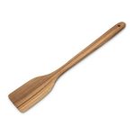 FAAY 18" Teak Long Wooden Spatula, Heavy Duty Stir Paddle for Cooking in Big Pot, Canning, Handcrafted from High Moist Resistance Teak, Wooden Spoon Flat for Brewing, Grill, Mixing, Stirring, Decor