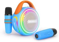 20W Portable Wireless Bluetooth Speaker with Two Microphones Mini Karaoke (Blue)