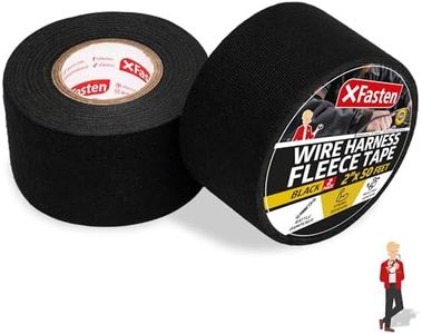 XFasten Wire Harness Tape 2 Inch Residue-Free Cloth Electrical Felt Tape for Automotive Wiring Loom Wrap, High Temp and Abrasion Resistant, Noise Dampening Insulation