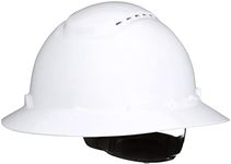 SecureFit Hard Hat SecureFit H-801SFV-UV, White, Vented Full Brim Style Safety Helmet with Uvicator Sensor, 4-Point Pressure Diffusion Ratchet Suspension, ANSI Z87.1