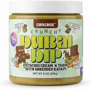 Chocbox Viral Dubai Dip – Pistachio Cream & Tahini with Shredded Crispy Kataifi or Cookie Butter with Shredded Crispty Kataifi – Sweet & Savory Spread – Crunchy Dessert Dip (8oz, Pistachio)