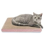 AMZNOVA Cat Scratcher, Durable Recyclable & Reversible Cat Scratching Pad, Cardboard with Catnip, Extra Wide, Glitter Rose Gold