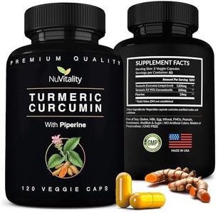 Turmeric Curcumin with Black Pepper Extract (Piperine) - 120 Veggie Tumeric Capsules - Premium 95% Standardized Curcuminoids - Best Absorption & Potency - Joint Support Supplement