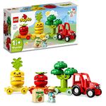 LEGO DUPLO My First Fruit and Vegetable Tractor Toy 10982, Stacking and Color Sorting Toys for Babies and Toddlers Ages 1 .5-3 Years Old, Educational Early Learning Set