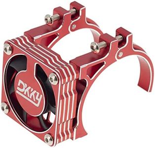DKKY Aluminum Motor Cooling Fan 40-43mm Adjustable Dual Motor Mounts for 1/10 ARRMA Axial RC Car 4274 4068 4268 Motor (Red)