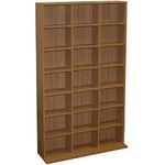 WATSONS PIGEON HOLE - 588 CD / 378 DVD Blu-ray Media Storage Unit - Oak